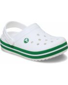 Sabots Crocbands T blanc vert