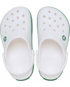 Sabots Crocbands T blanc vert