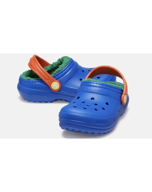 Clog K Venetiaanse blauwe klassieke gevoerde klompklompen