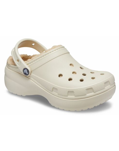 Sabots classic à Plateformes doublés W crèmes