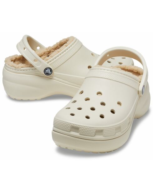 Sabots classic à Plateformes doublés W crèmes