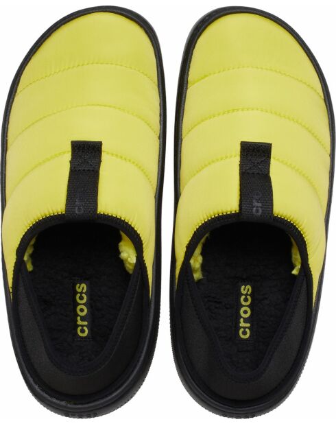 Sabots classic Puff Moc jaune pastel/noir