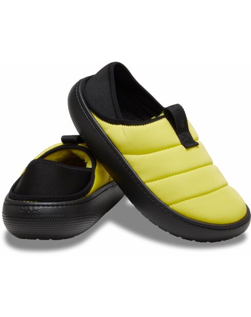 Sabots classic Puff Moc jaune pastel/noir