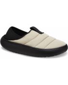 Sabots classic Puff Moc beige et noir