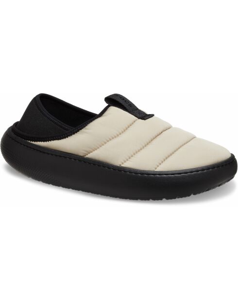 Sabots classic Puff Moc beige et noir