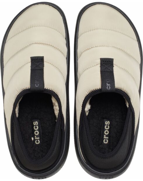 Sabots classic Puff Moc beige et noir