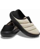 Sabots classic Puff Moc beige et noir