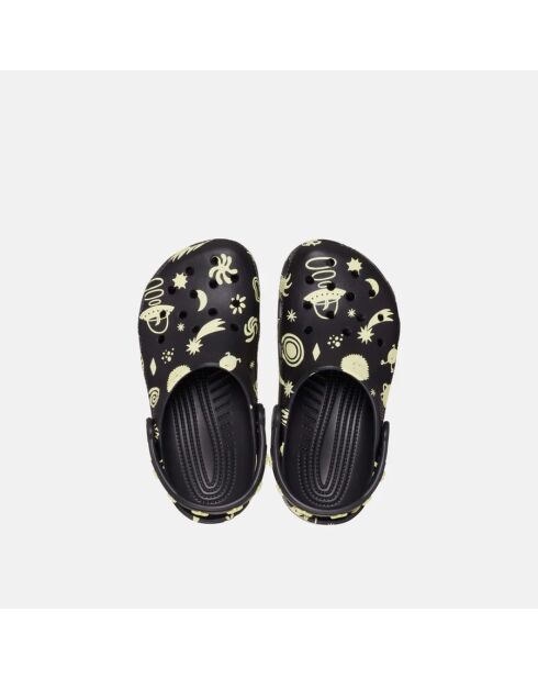 Klassieke klompen met zwarte opdruk van Glow Space