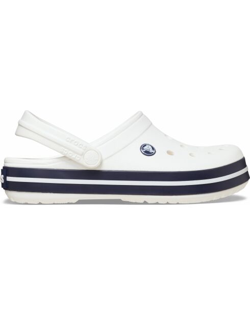 Crocbands caramel blanc et marine