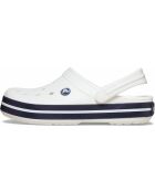 Crocbands caramel blanc et marine