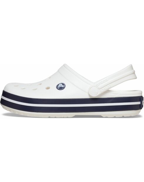 Crocbands caramel blanc et marine