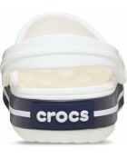Crocbands caramel blanc et marine