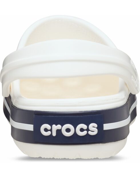 Crocbands caramel blanc et marine