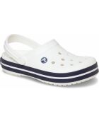 Crocbands caramel blanc et marine