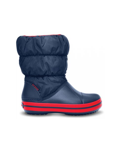 Botas de invierno Puff para niños azul marino/rojo