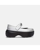Chaussures Stomp Metallic Mary Jane argentées