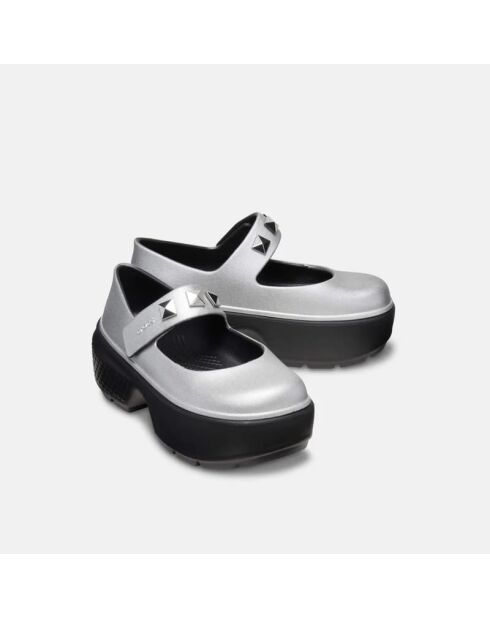 Chaussures Stomp Metallic Mary Jane argentées