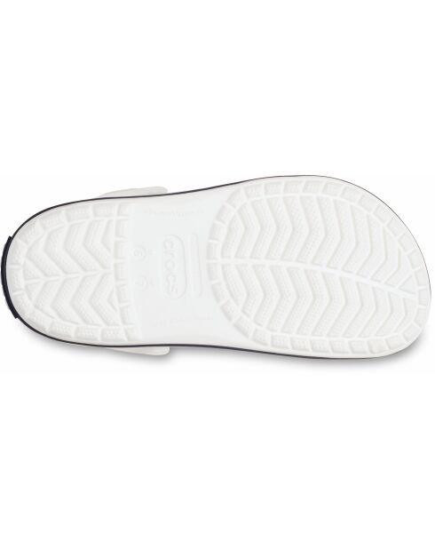 Crocbands caramel blanc et marine