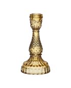 Portacandele in ceramica ambrata - 8x17 cm