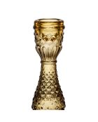 Portacandele in ceramica ambrata - 8x17 cm