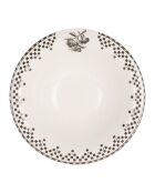 Coupelle damier blanc/anthracite - D.20 cm