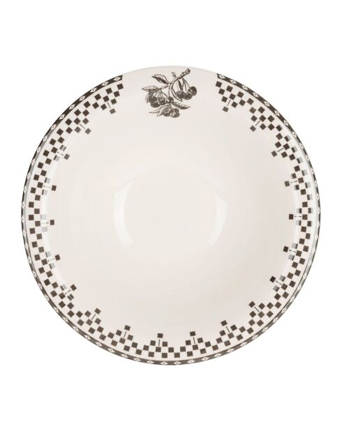 Coupelle damier blanc/anthracite - D.20 cm