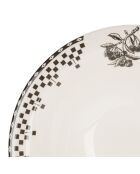 Coupelle damier blanc/anthracite - D.20 cm