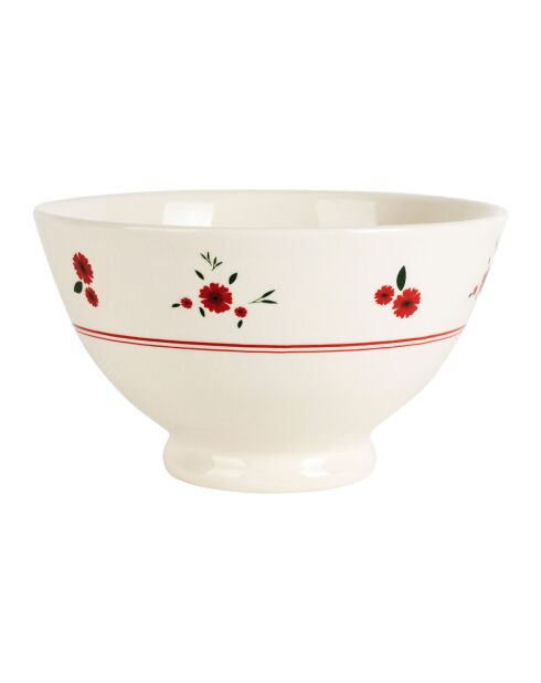 Cuenco de margaritas blancas/rojas - 75 cl
