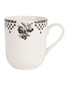 Tasse haute damier blanc/anthracite - 34.5cl