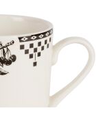 Tasse haute damier blanc/anthracite - 34.5cl