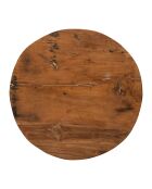 Mesa auxiliar campestre de color natural claro - 34 x 60 cm