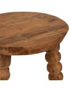 Mesa auxiliar campestre de color natural claro - 34 x 60 cm