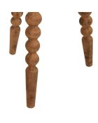 Mesa auxiliar campestre de color natural claro - 34 x 60 cm