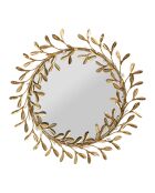 Miroir flore doré - D;52cm