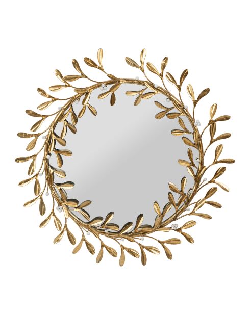 Miroir flore doré - D;52cm
