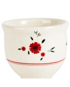 Portauovo a margherita bianco/rosso - 5x6 cm