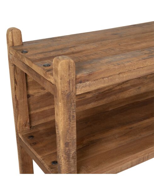 Etagère 3 niveaux campagne naturelle - 90x35x100cm