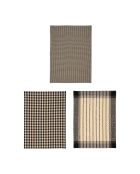 3 Torchons campagne noirs - 50x7 cm