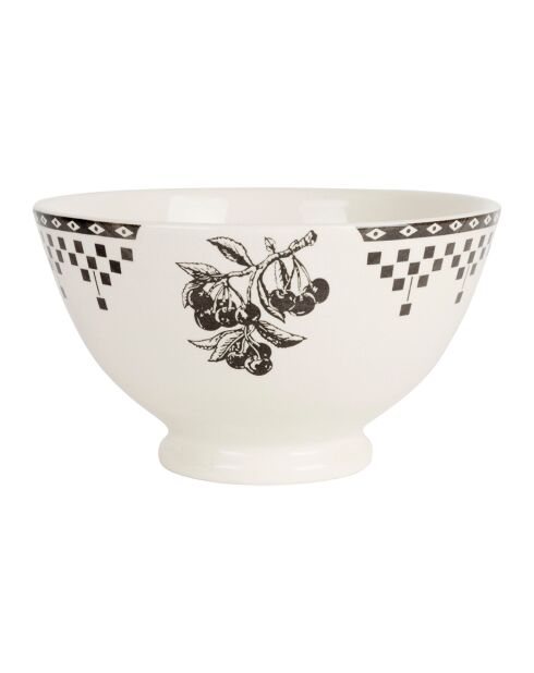 Cuenco de damero blanco/antracita - 75 cl