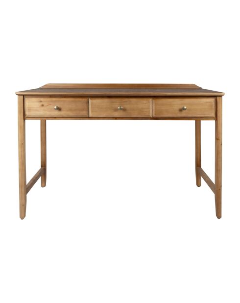 Bureau 3 tiroirs firmin naturel - 120x58x80cm