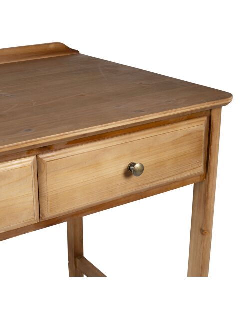 Bureau 3 tiroirs firmin naturel - 120x58x80cm