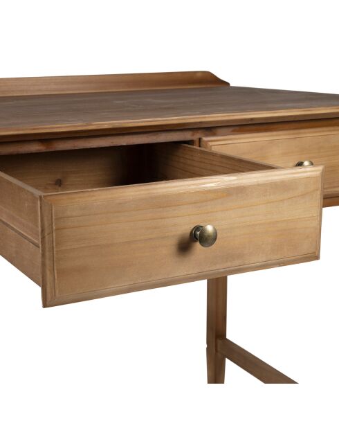 Bureau 3 tiroirs firmin naturel - 120x58x80cm