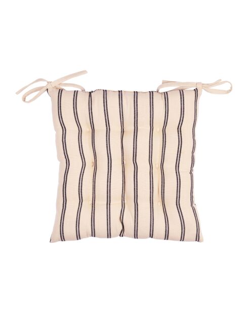 Beige landelijke stoelkussen - 40x40 cm