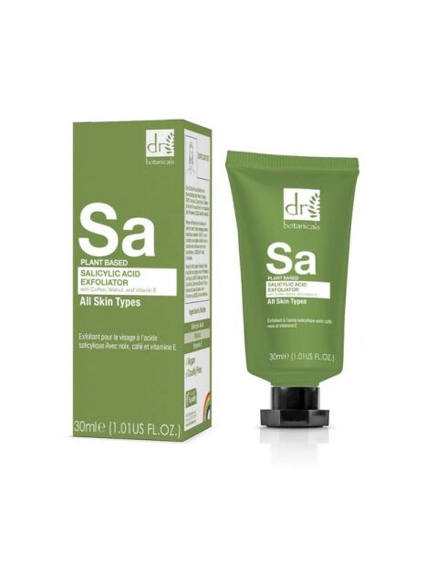 Exfoliant à l'acide salicylique avec café, noix et vitamine E -30 ml