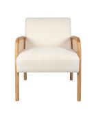 Sillón Firmin blanco roto/natural - 61,5x71,5x79 cm