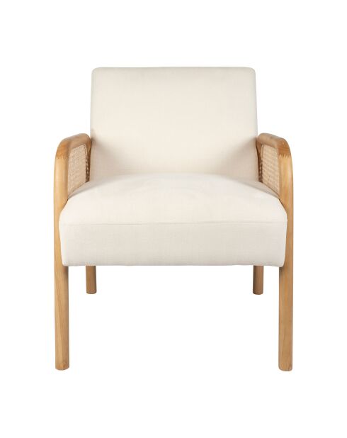 Sillón Firmin blanco roto/natural - 61,5x71,5x79 cm