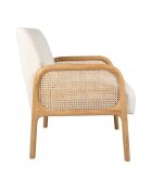 Sillón Firmin blanco roto/natural - 61,5x71,5x79 cm