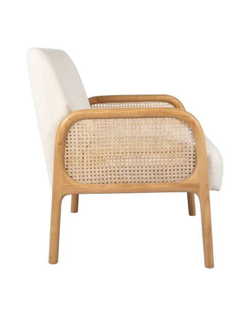 Sillón Firmin blanco roto/natural - 61,5x71,5x79 cm