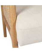 Sillón Firmin blanco roto/natural - 61,5x71,5x79 cm