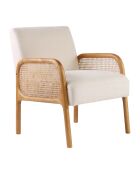 Sillón Firmin blanco roto/natural - 61,5x71,5x79 cm